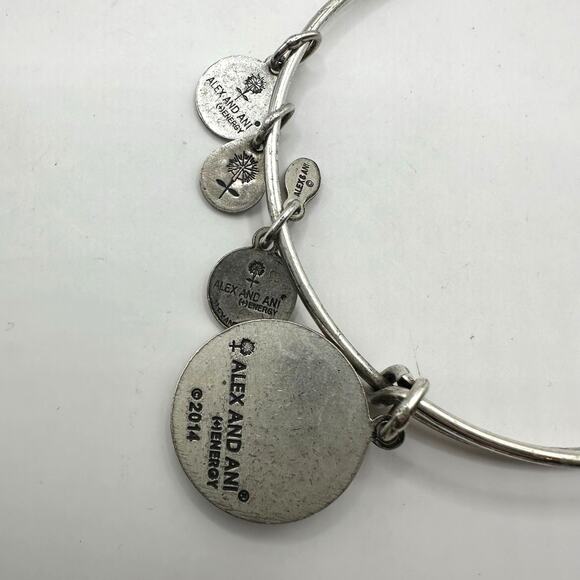 Alex & Ani SISTER Bangle Bracelet Silver tone Casual Collectible Charms Jewelry - Picture 4 of 6
